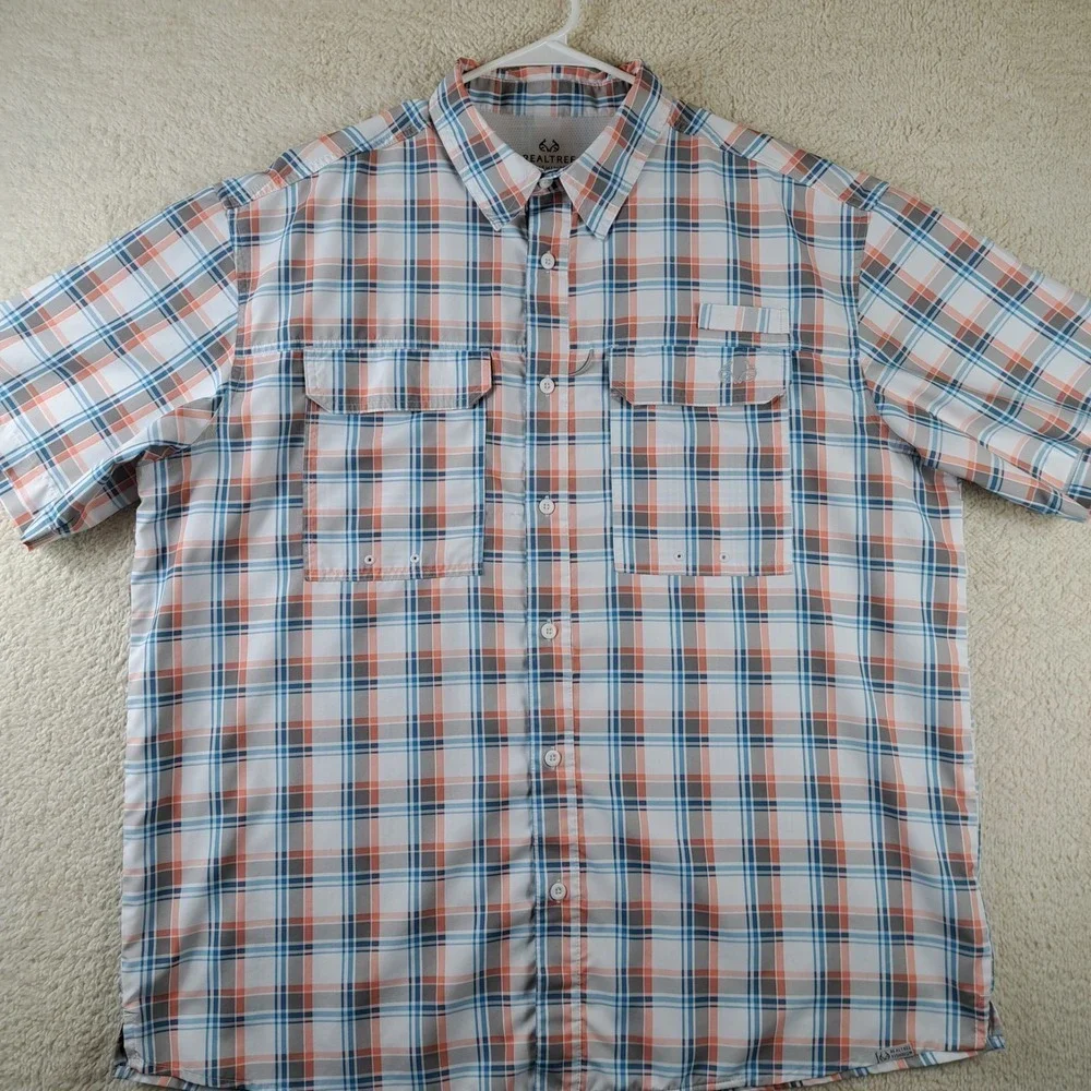 Realtree Fishing Shirt Mens Size Xl Vented Outdoors Hiking EUC